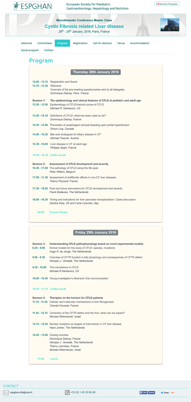 Informations gnrales de la manifestation directement en ligne