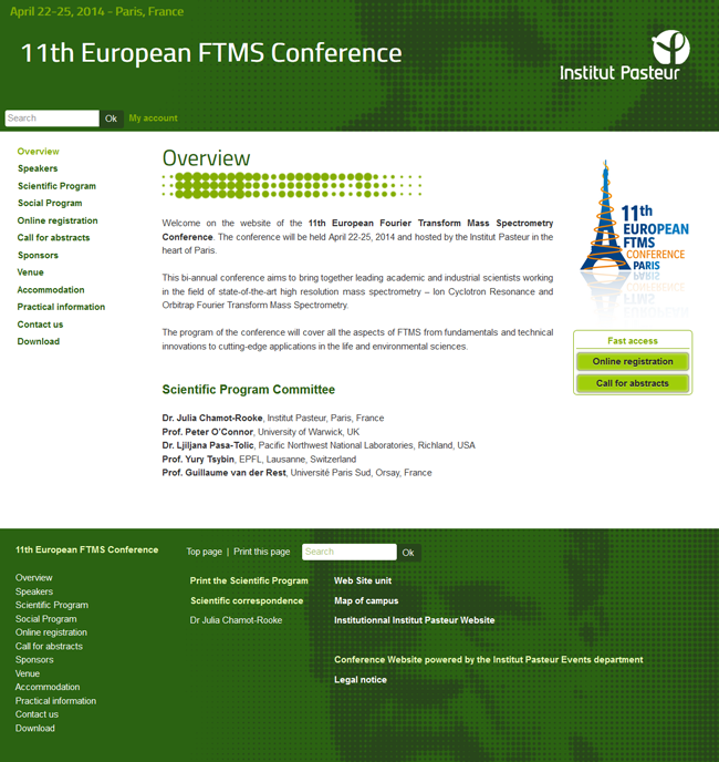 Informations gnrales de la manifestation directement en ligne