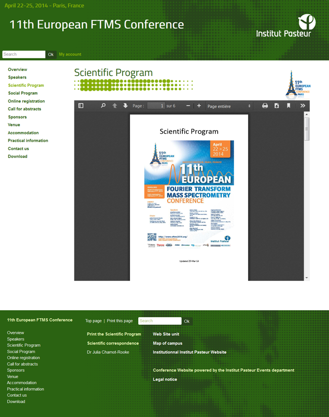 Programme scientifique en ligne en temps rel