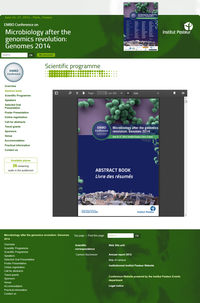 Programme scientifique en ligne en temps rel