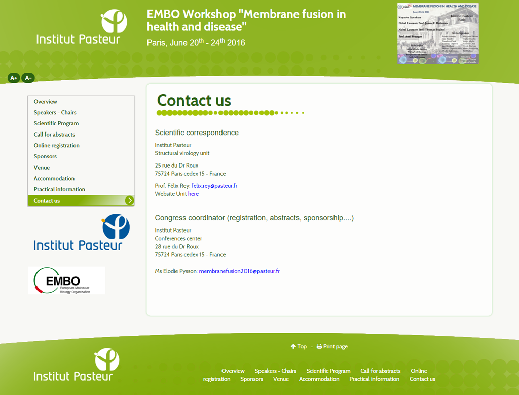 Gestion de manifestation - Site promotionnel